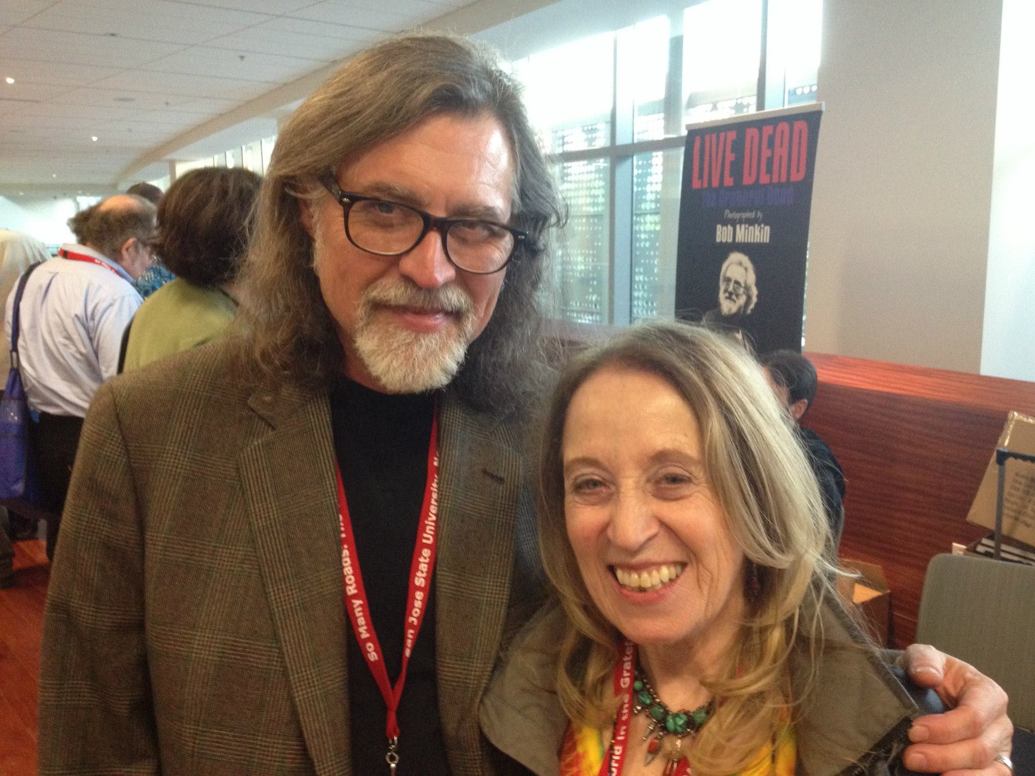 James D. McCallister with Rhoney Stanley at the So Many Roads: The World in the Grateful Dead conference, San Jose State University, November 2014. I moderated a panel that included Rhoney, whose book Owsley and Me: My LSD Family represented the first bio to tackle Bear's legacy.